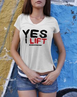 Dámske tričko Yes I Lift – NaMaximum XS