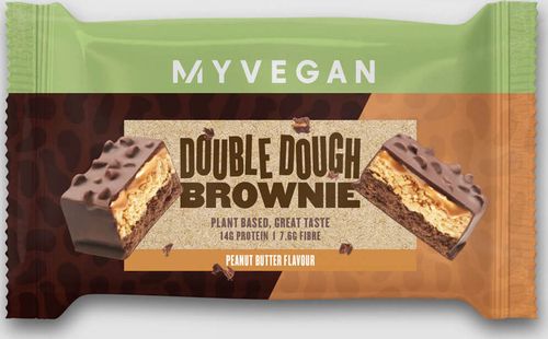 Myvegan  Vegan Double Dough Brownie - 12 x 60g - Arašídové máslo