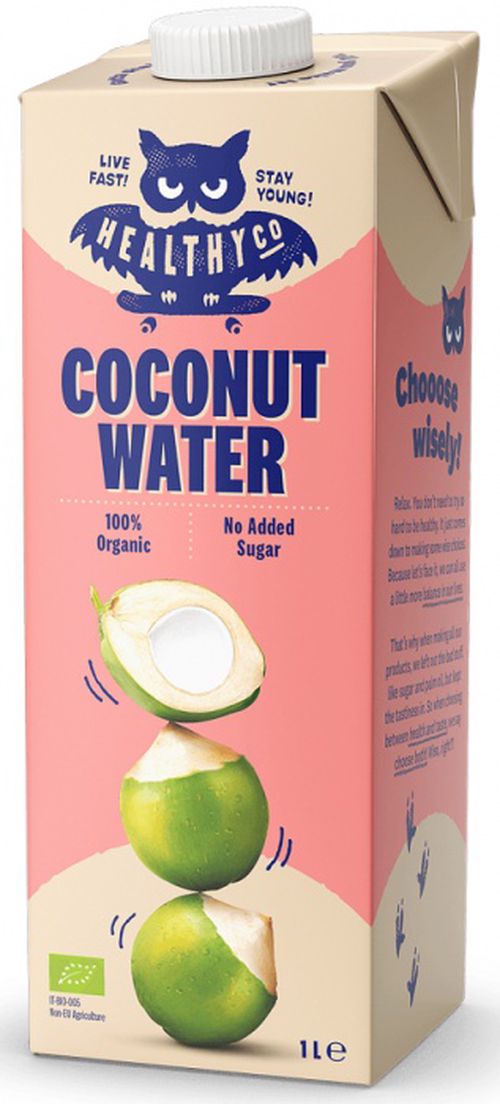 HealthyCo Kokosová voda BIO 1000 ml