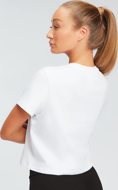 Myprotein  MP dámské zkrácené tričko s krátkým rukávem Essentials – Bílé - XXS